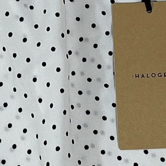 NWT HALOGEN White Sleeveless Polka Dot Sheer Top w/ Plunging Back VSize 3XL - Picture 4 of 11